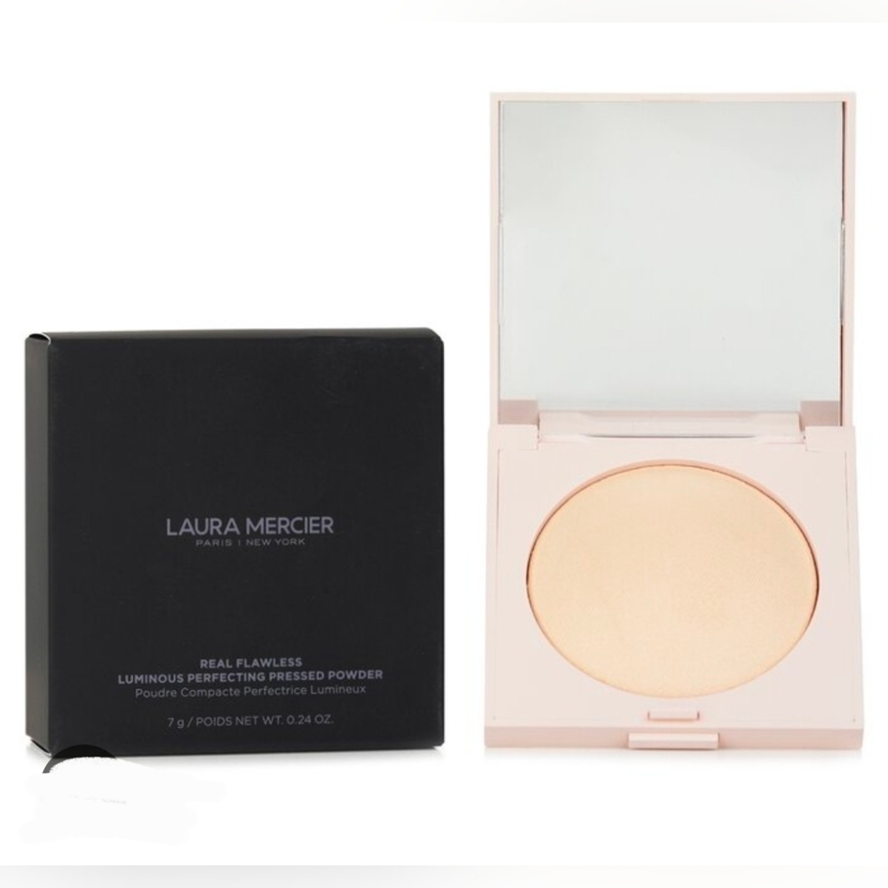 Laura Mercier Real Flawless Luminous Pressed Powder In Translucent 0.24oz BNIB - Picture 4 of 8